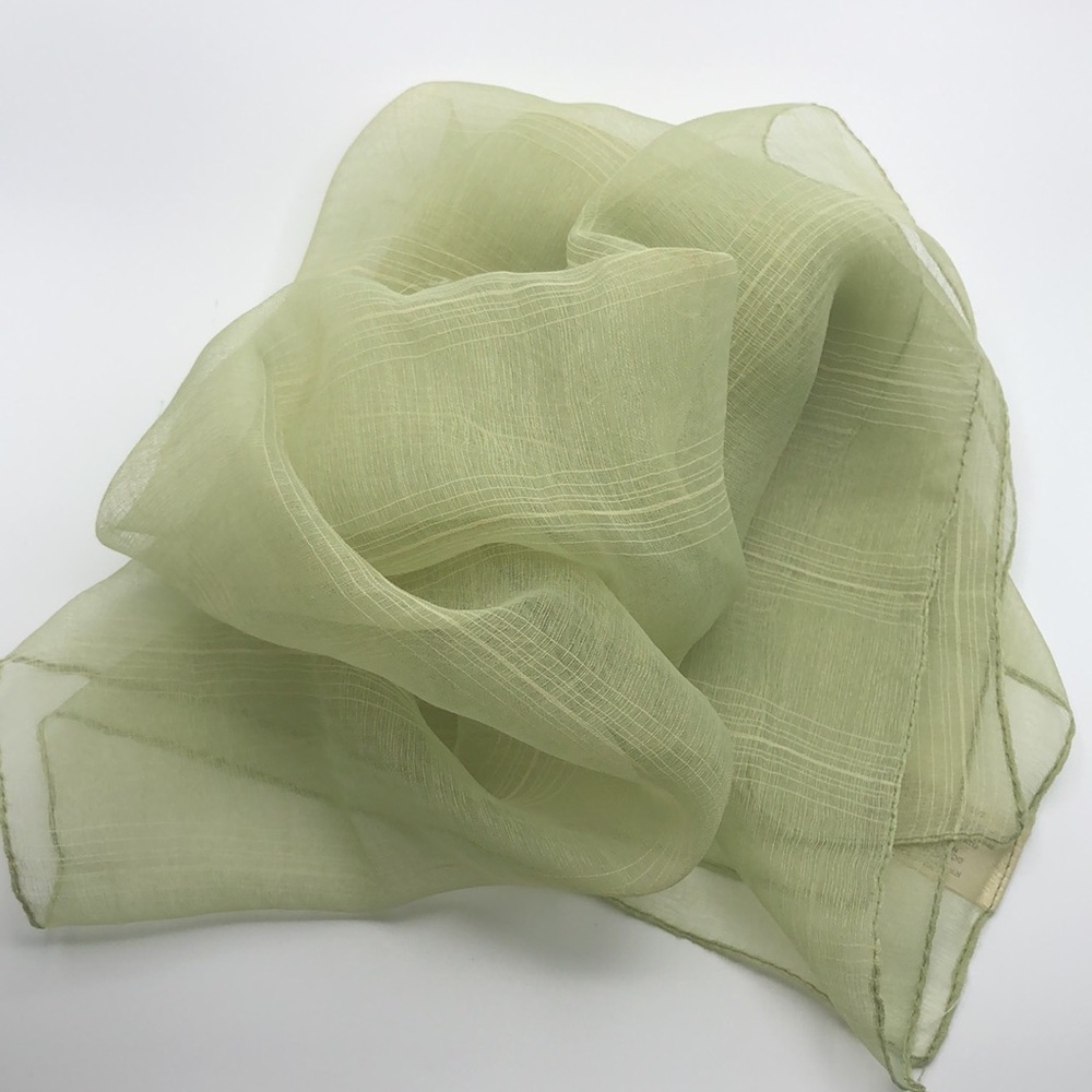 VTG Basha Scarves Inc Sheer Airy Square Scarf Retro